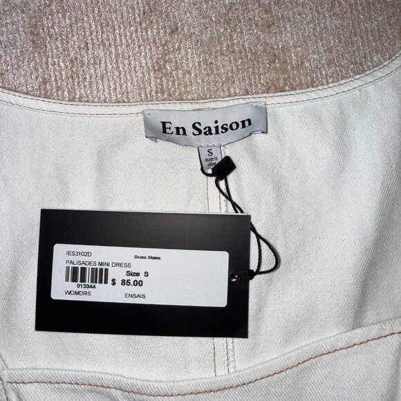 En Saison White Mini Dress Size S NWT - Picture 3 of 4